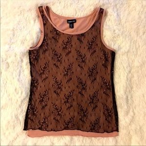 LIMITED TOO-Girl’s Tank Top w/ Lace Overlay (18)